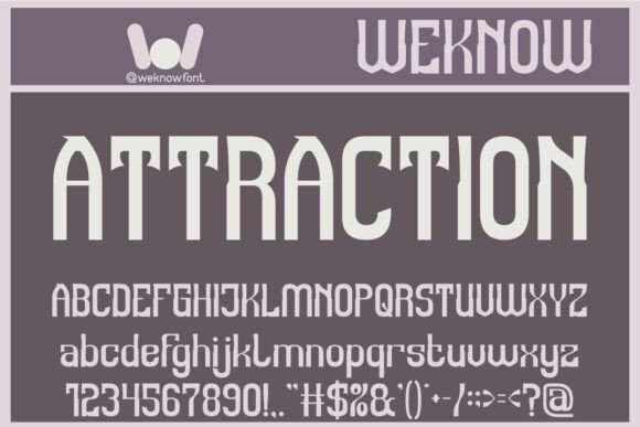 Attraction: A Modern Font with a Gothic Soul