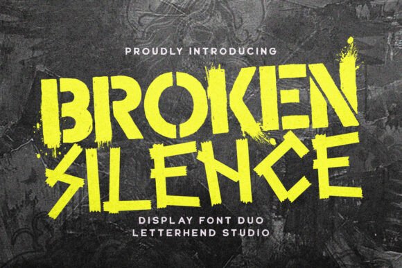 Broken Silence: A Typeface for Raw, Urban Energy