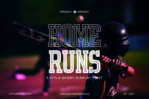 Capture the Energy of Game Day: The Home Runs Typeface