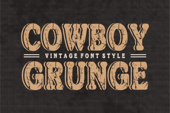 Cowboy Grunge: The Tough, Vintage Font for Modern Designs