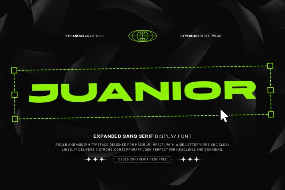 Juanior: Command Attention with a Bold Futuristic Typeface