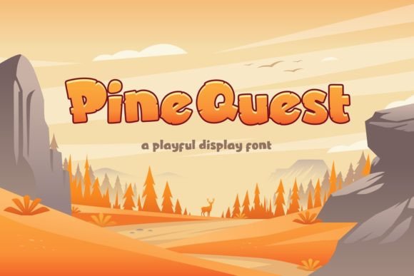 Pine Quest: The Playful Chunky Display Font for Adventure-Driven Brands