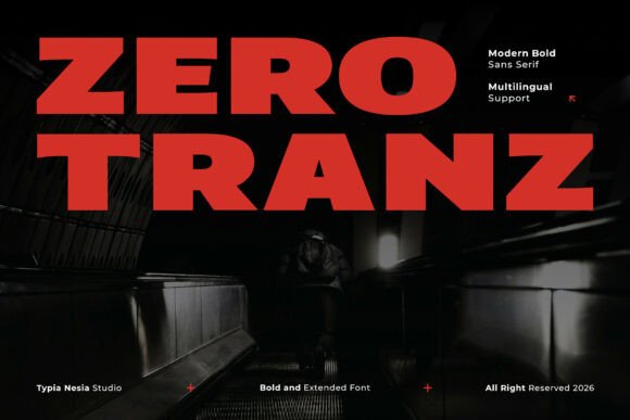 Zero Tranz: A Modern Typeface for Bold Visual Statements